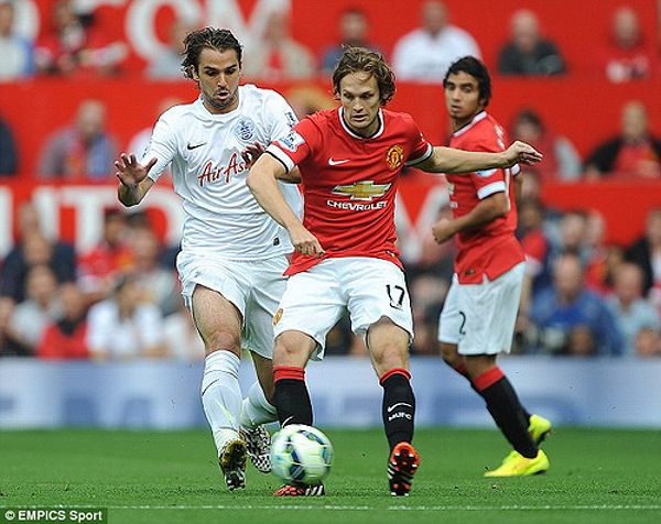 Daley Blind trong màu áo Manchester United