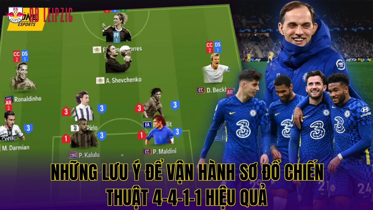 Những lưu ý để vận hành sơ đồ chiến thuật 4-4-1-1 hiệu quả