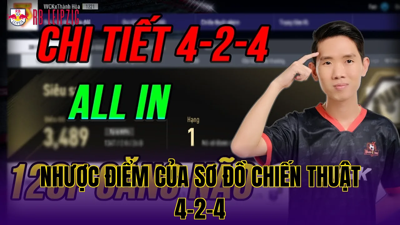 Nhược điểm của sơ đồ chiến thuật 4-2-4