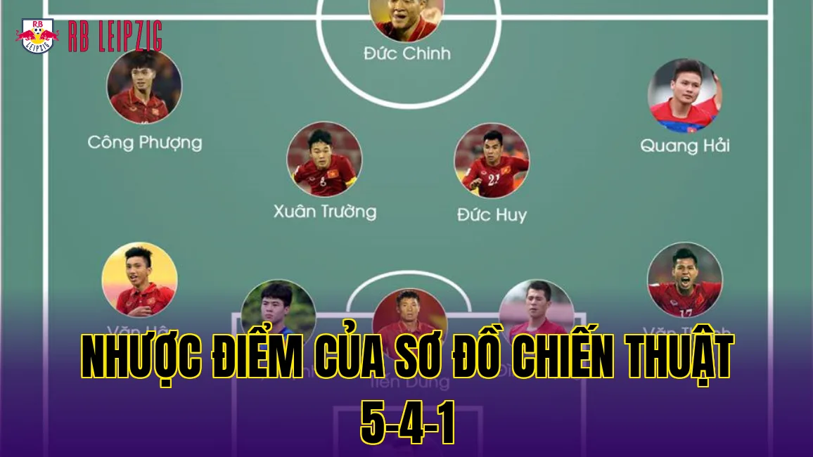 Nhược điểm của sơ đồ chiến thuật 5-4-1
