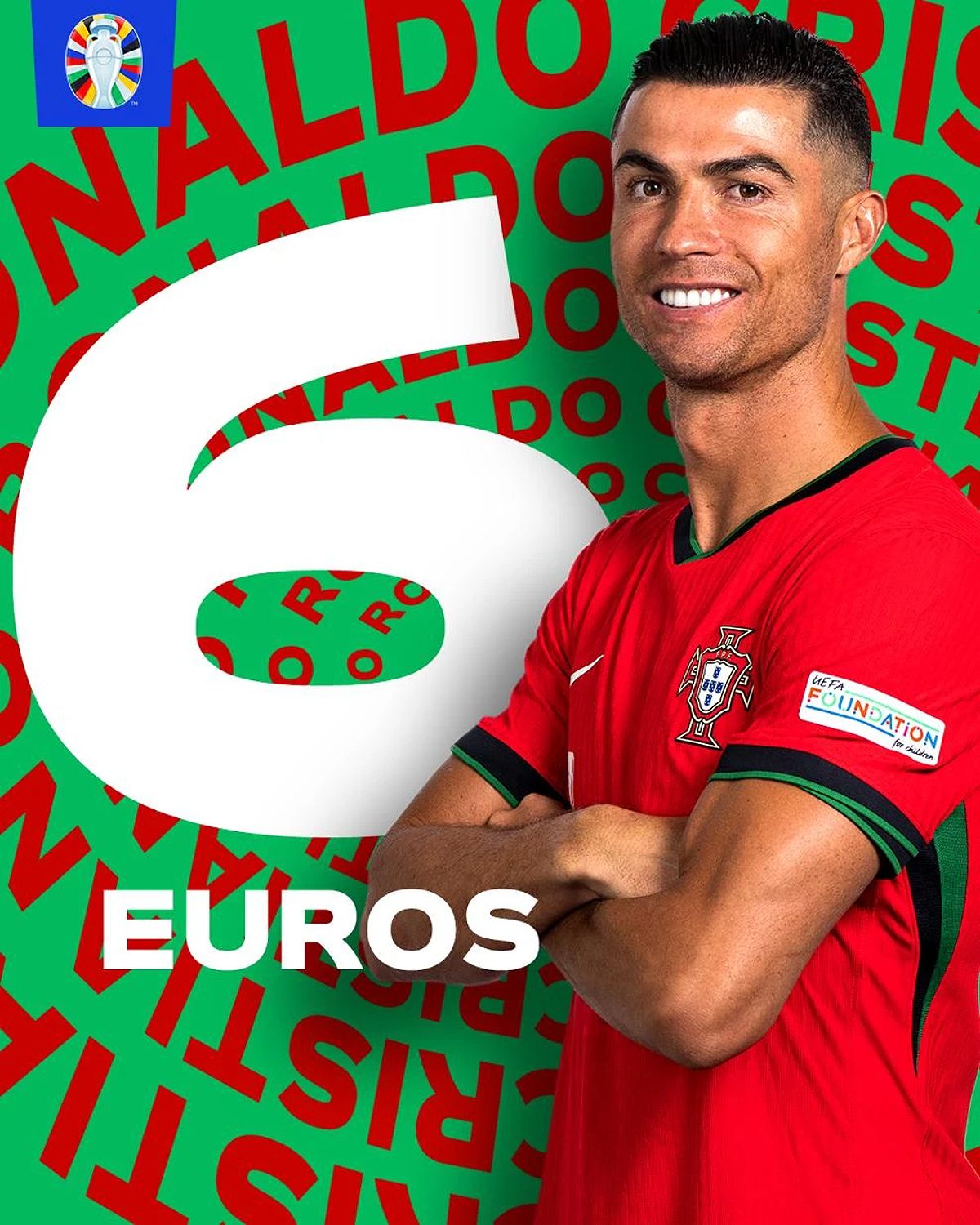 Ronaldo tham dự 6 kỳ EURO trong sự nghiệp