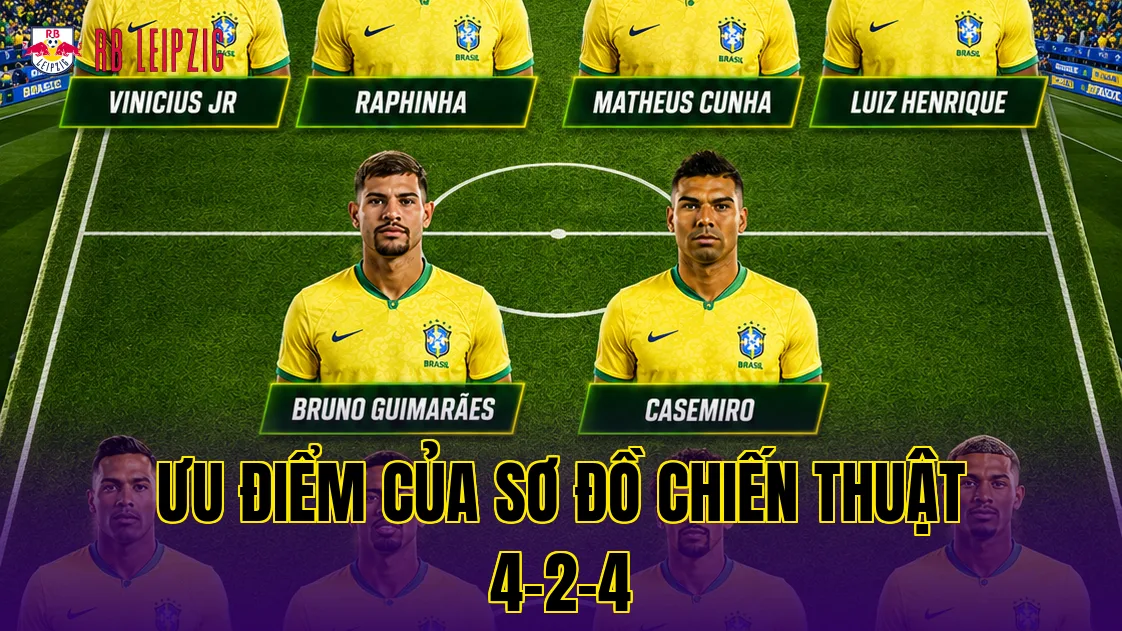 Ưu điểm của sơ đồ chiến thuật 4-2-4