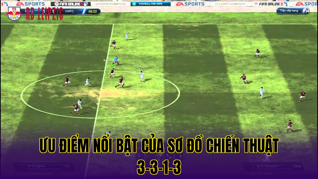 Ưu điểm nổi bật của sơ đồ chiến thuật 3-3-1-3