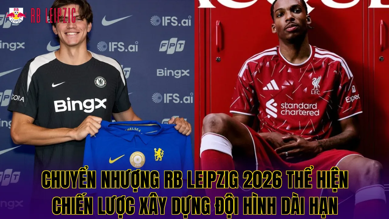 Chuyển nhượng RB Leipzig 2026 thể hiện chiến lược xây dựng đội hình dài hạn
